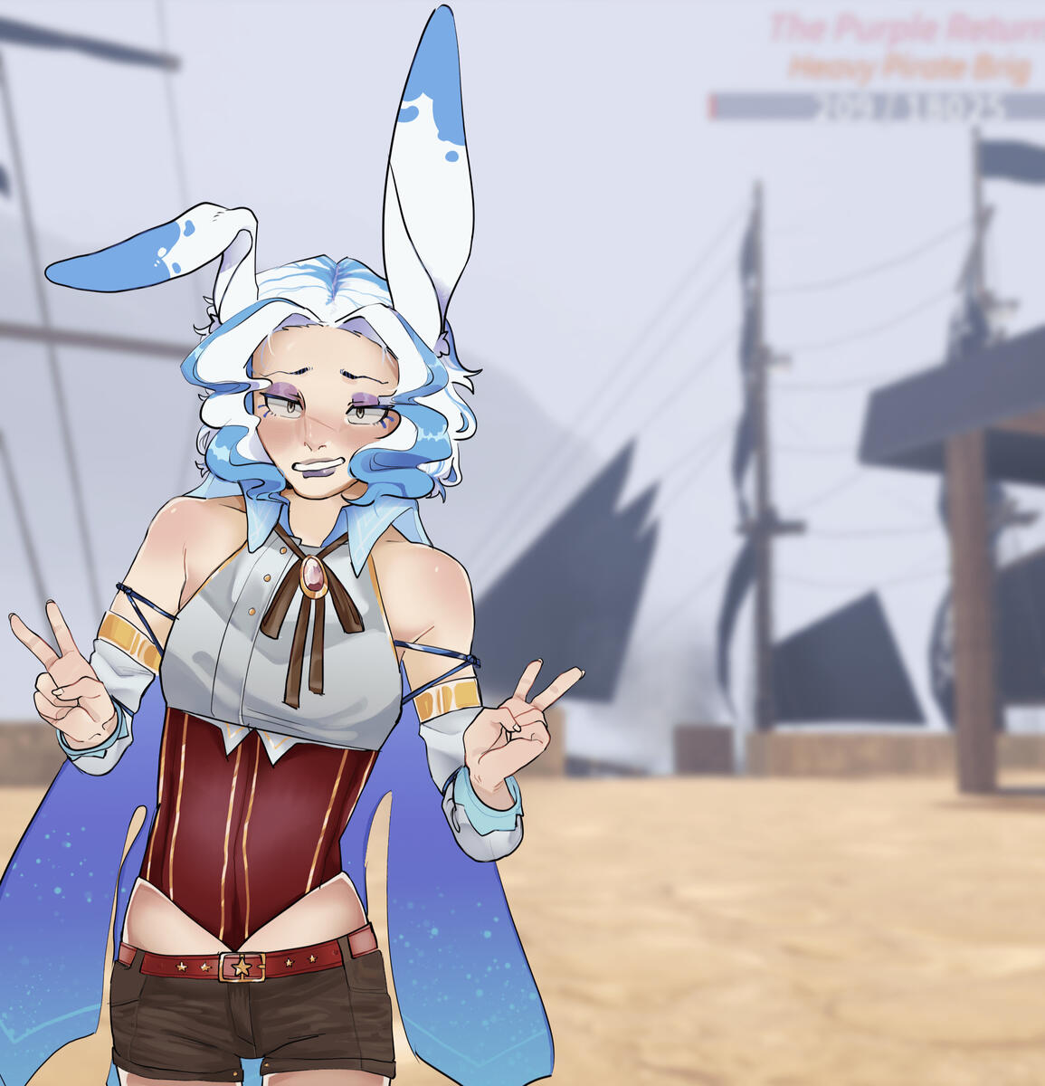 Half Body With Image Background